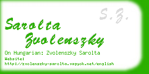 sarolta zvolenszky business card